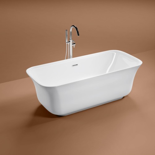 Wanna wolnostojąca akrylowa Karbin - Chrom Przelew 170x75x58 K-SEP19