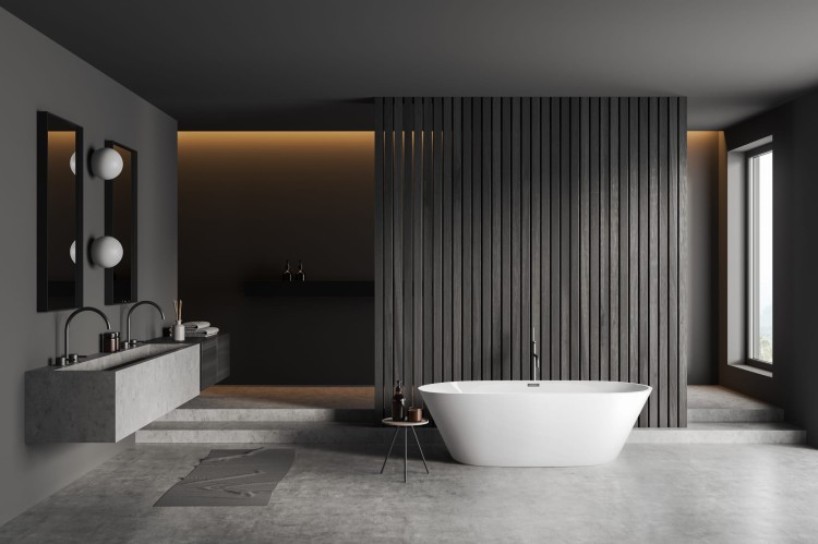 Wanna wolnostojąca akrylowa Karbin - Chrom Przelew 160x75x58 K-MAR05