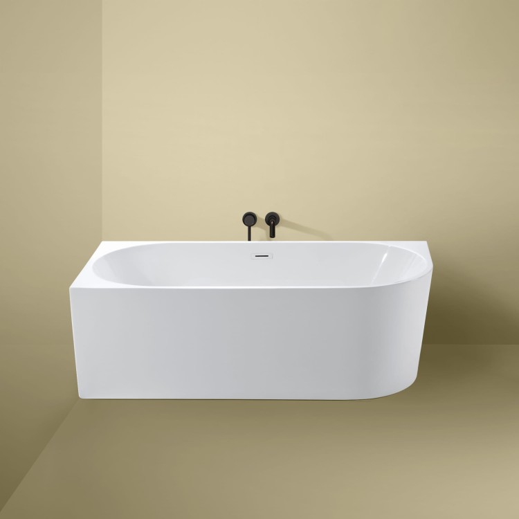 Wanna wolnostojąca narożna przyścienna Lewa - Biały Przelew 170x80x58 K-JUN10