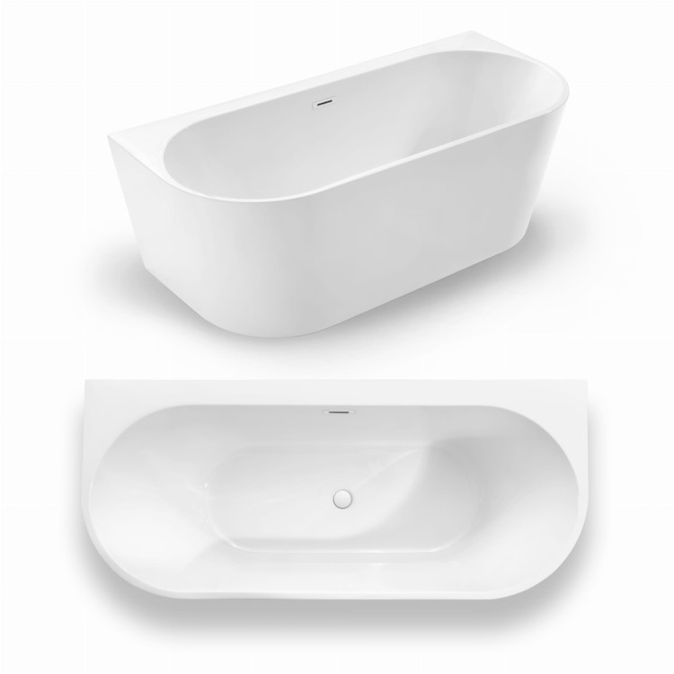 Wanna wolnostojąca przyścienna Karbin - Biały Przelew 170x75x58 K-APR03