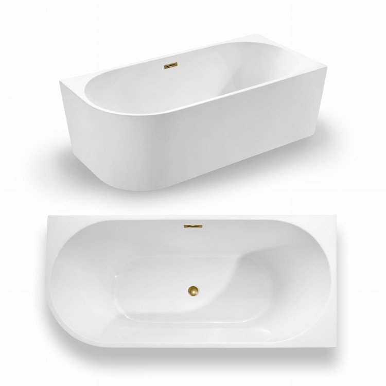 Wanna wolnostojąca narożna przyścienna Prawa - Złoty Przelew 170x80x58 K-JUN10