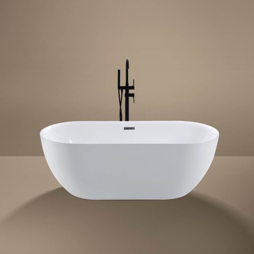 Wanna wolnostojąca akrylowa Karbin - Chrom Przelew 170x75x58 K-AUT08