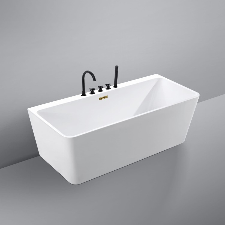 Wanna wolnostojąca przyscienna akrylowa Karbin - Złoty Przelew 160x75x58 K-WIN02