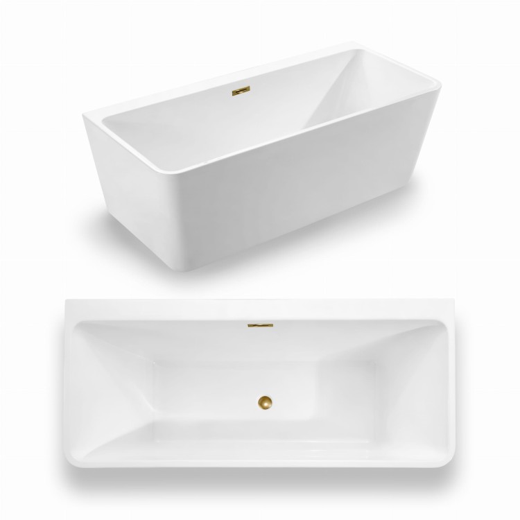 Wanna wolnostojąca przyscienna akrylowa Karbin - Złoty Przelew 160x75x58 K-WIN02