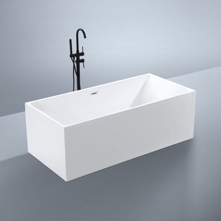 Wanna wolnostojąca akrylowa Karbin - Biały Przelew 160x75x58 K-SPR04