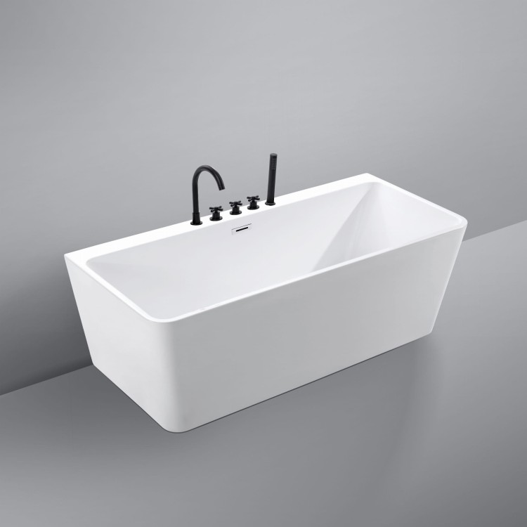 Wanna wolnostojąca przyścienna akrylowa Karbin - Biały Przelew 160x75x58 K-WIN02