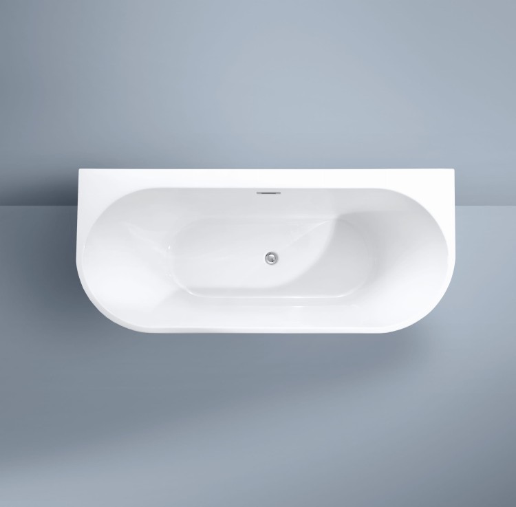 Wanna wolnostojąca przyścienna Karbin - Chrom Przelew 150x75x58 K-APR05