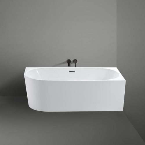 Wanna wolnostojąca narożna przyścienna Karbin Prawa - Chrom Przelew 180x80x58 K-JAR08