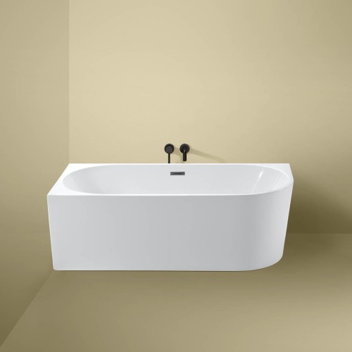 Wanna wolnostojąca narożna przyścienna Lewa - Chrom Przelew 150x75x58 K-JUL06