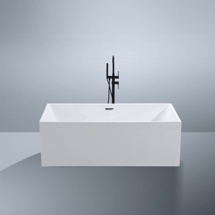 Wanna wolnostojąca akrylowa Karbin - Chrom Przelew 160x75x58 K-SPR04