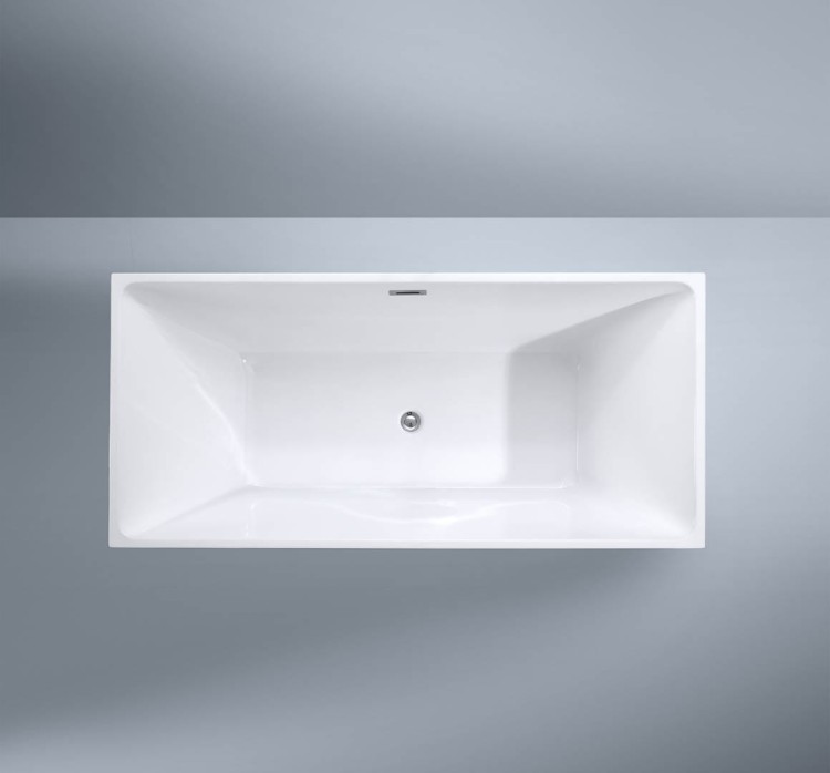 Wanna wolnostojąca akrylowa Karbin - Chrom Przelew 160x75x58 K-SPR04